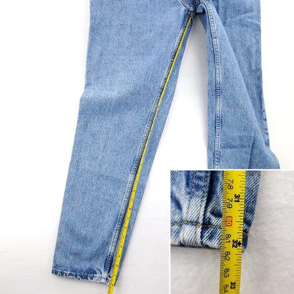 Levi's 551 Jeans Vintage 90s USA High Waist Relaxed Tapered Women 14 Long 33x32 - Picture 7 of 13